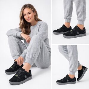 Airwalk Women's Camino SD Low Top Composite Toe (AW6113) BLACK/GREY Size 7